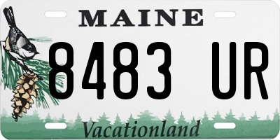 ME license plate 8483UR