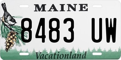 ME license plate 8483UW