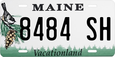 ME license plate 8484SH