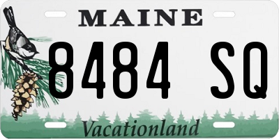 ME license plate 8484SQ