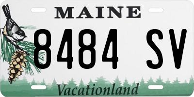 ME license plate 8484SV