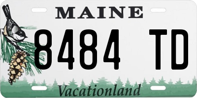 ME license plate 8484TD
