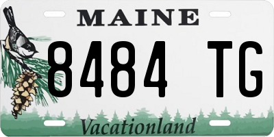 ME license plate 8484TG