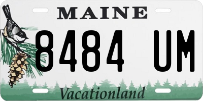 ME license plate 8484UM