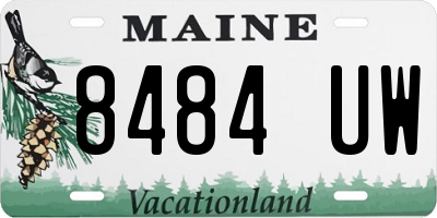 ME license plate 8484UW