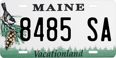 ME license plate 8485SA