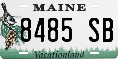 ME license plate 8485SB