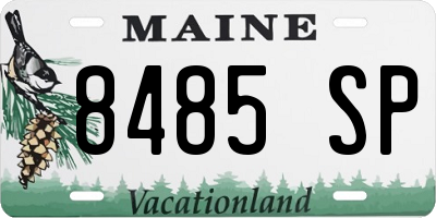 ME license plate 8485SP