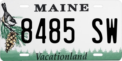 ME license plate 8485SW