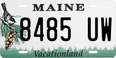 ME license plate 8485UW