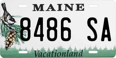 ME license plate 8486SA