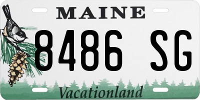 ME license plate 8486SG