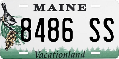 ME license plate 8486SS