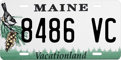 ME license plate 8486VC
