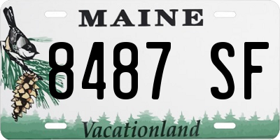 ME license plate 8487SF