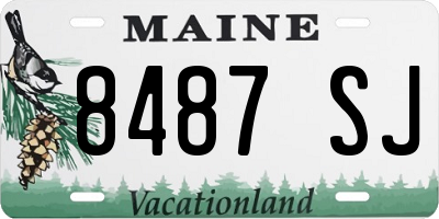 ME license plate 8487SJ