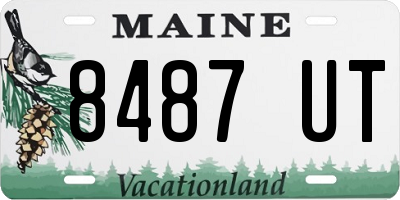 ME license plate 8487UT