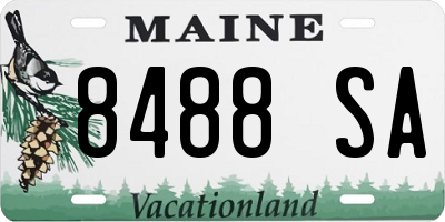 ME license plate 8488SA