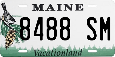 ME license plate 8488SM