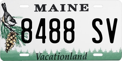 ME license plate 8488SV