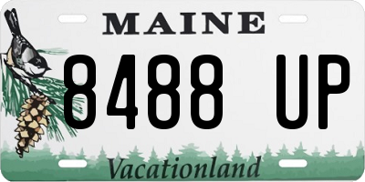 ME license plate 8488UP
