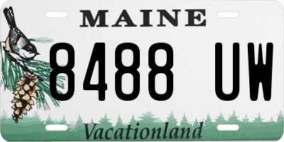 ME license plate 8488UW