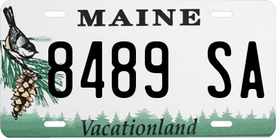 ME license plate 8489SA