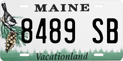 ME license plate 8489SB