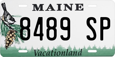 ME license plate 8489SP