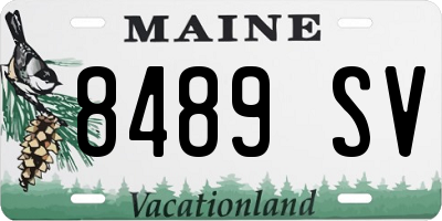 ME license plate 8489SV