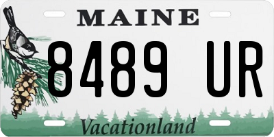 ME license plate 8489UR