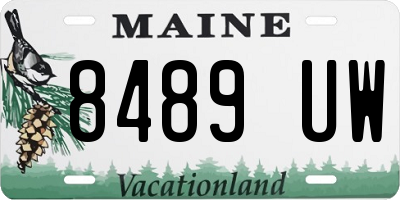 ME license plate 8489UW