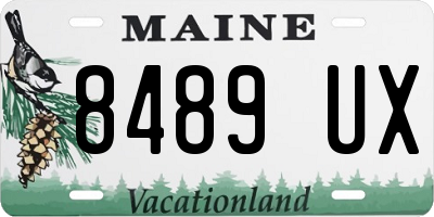 ME license plate 8489UX