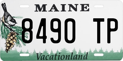 ME license plate 8490TP
