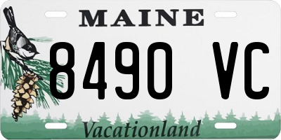 ME license plate 8490VC