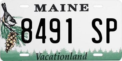 ME license plate 8491SP