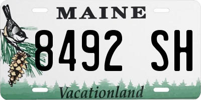 ME license plate 8492SH