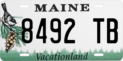ME license plate 8492TB