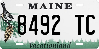 ME license plate 8492TC