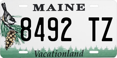 ME license plate 8492TZ