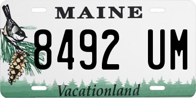 ME license plate 8492UM
