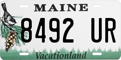 ME license plate 8492UR