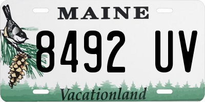 ME license plate 8492UV