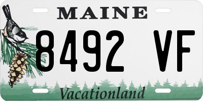 ME license plate 8492VF