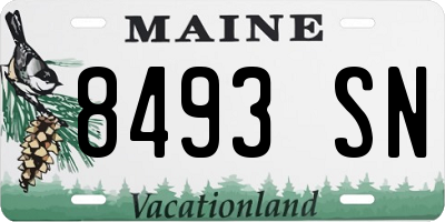 ME license plate 8493SN