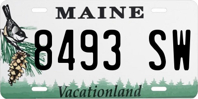 ME license plate 8493SW