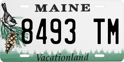 ME license plate 8493TM