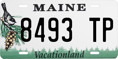ME license plate 8493TP