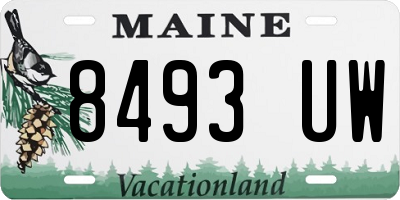 ME license plate 8493UW