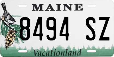 ME license plate 8494SZ
